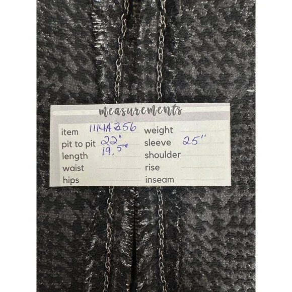 Zara Basic XL Houndstooth Wool Blend Detail Jacket - Picture 8 of 10